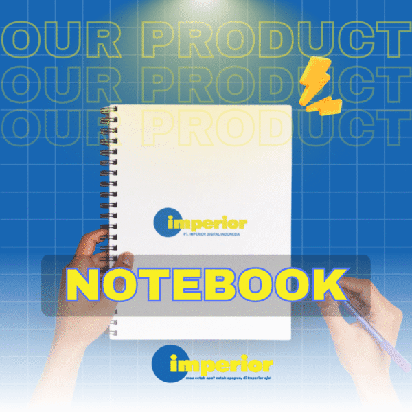 Notebook Custom A5 – Spiral Hard Cover | Isi 100 Lembar | Imperior Digital Indonesia